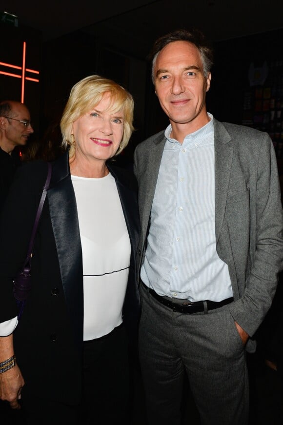 Semi-exclusif - Catherine Ceylac et son fils Jean Philippe Oudot - Le réalisateur français C. Lelouch célèbre ses 80 ans au restaurant Victoria à Paris, France, le 30 octobre 2017. © Coadic Guirec/Bestimage