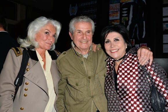 Semi-exclusif - Martine Lelouch, son frère Claude Lelouch et Liane Foly - Le réalisateur français C. Lelouch célèbre ses 80 ans au restaurant Victoria à Paris, France, le 30 octobre 2017. © Coadic Guirec/Bestimage