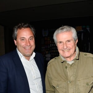 Semi-exclusif - Benjamin Patou et Claude Lelouch - Le réalisateur français C. Lelouch célèbre ses 80 ans au restaurant Victoria à Paris, France, le 30 octobre 2017. © Coadic Guirec/Bestimage