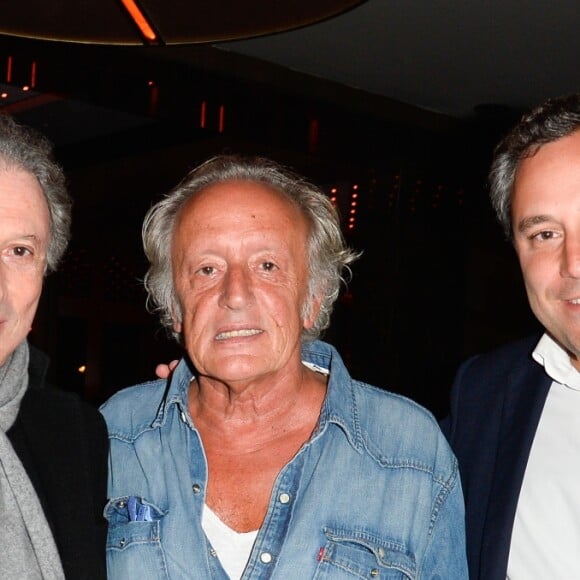 Semi-exclusif - Michel Drucker, Didier Barbelivien et Benjamin Patou - Le réalisateur français C. Lelouch célèbre ses 80 ans au restaurant Victoria à Paris, France, le 30 octobre 2017. © Coadic Guirec/Bestimage