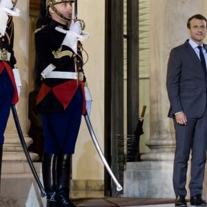 Le Président de la République, Emmanuel Macron reçoit le président du Mali, Ibrahim Boubacar Keita, pour un entretien au palais de l'Elysée, Paris, France, le 31 octobre 2017. © Stephane Lemouton/BestImage