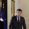 Le Président de la République, Emmanuel Macron raccompagne le président du Mali, Ibrahim Boubacar Keita, suite à un entretien au palais de l'Elysée, Paris, France, le 31 octobre 2017. © Stephane Lemouton/BestImage