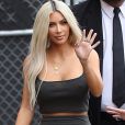 Kim Kardashian arrive dans les studios de l'émission 'Jimmy Kimmel Live!' à Los Angeles, le 2 novembre 2017.