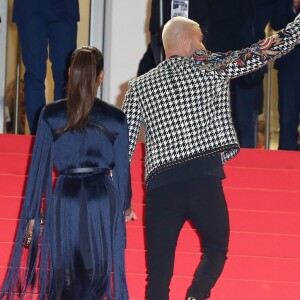 Le chanteur français M. Pokora (Matt Pokora) et sa compagne la chanteuse américaine Christina Milian lors des NRJ Music Awards 2017 à Cannes le 4 novembre 2017