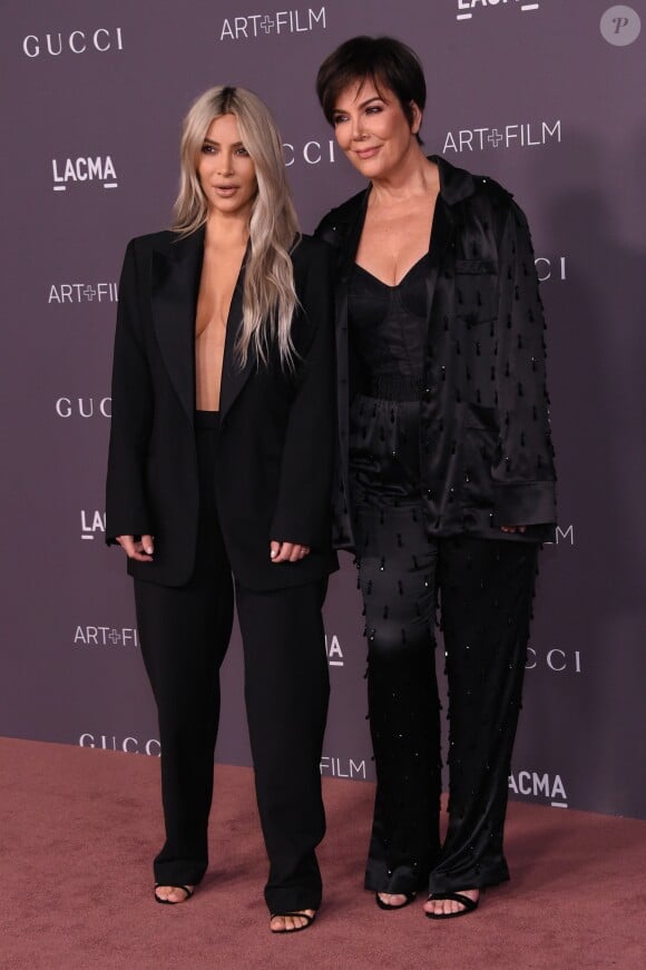 Kim Kardashian et sa mère Kris Jenner - Gala "Art + Film" organisé par le musée LACMA. Los Angeles, le 4 novembre 2017.