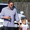 Ben Affleck emmène son fils Samuel à l'église pour un cours de catéchisme à Pacific Palisades en Californie. Samuel porte des UGG, le 22 octobre 2017.
