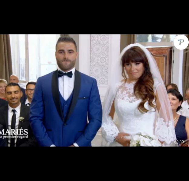 Charlène et Florian, compatibles à 76% dans "Mariés au premier regard" (M6), lundi 6 novembre 2017.