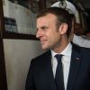 Le président français Emmanuel Macron visite un commissariat à Cayenne lors de son voyage en Guyane Française. Le 28 octobre 2017 © Eliot Blondet / Pool / Bestimage