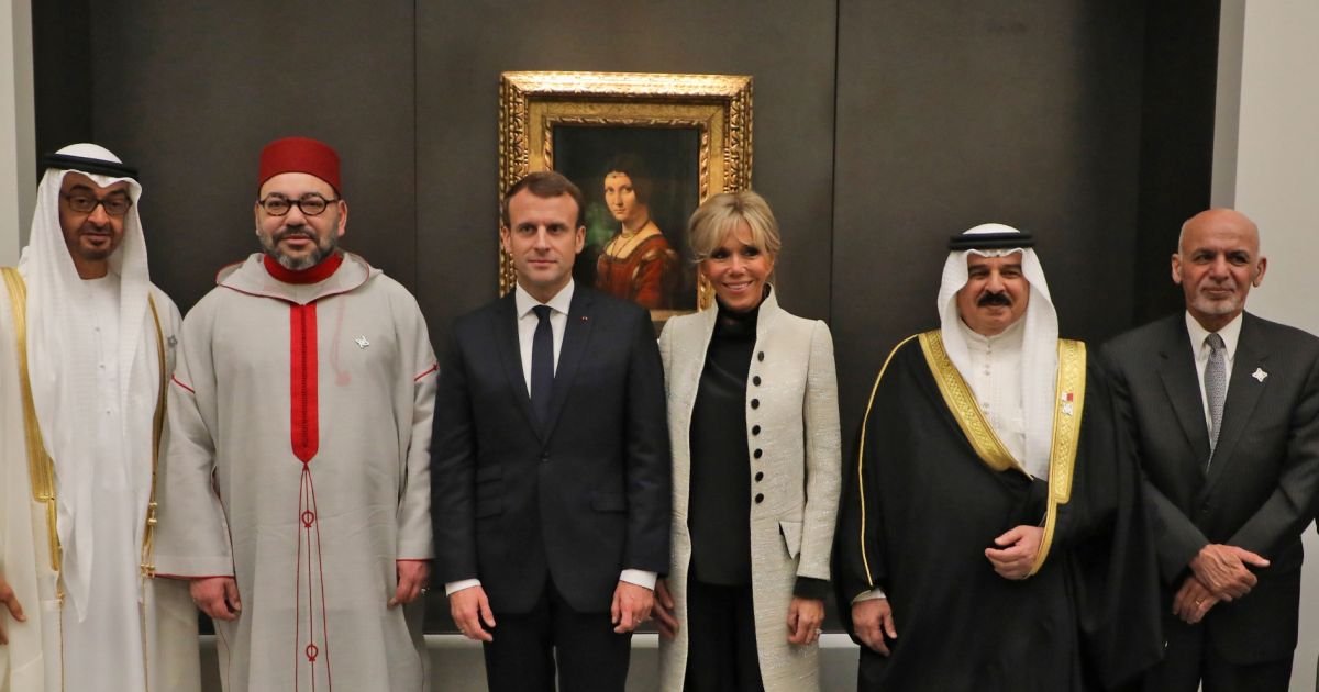 Mohammed bin Zayed Al-Nahyan, Mohammed VI, Emmanuel Macron, Brigitte ...