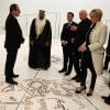 Jean-Luc Martinez, Brigitte Macron, Jean Nouvel, Emmanuel Macron, Mohamad Khalifa al-Mubarak - Visite du Louvre Abu Dhabi, le 8 novembre 2017. Photo : Ludovic MARIN/Pool/ABACAPRESS