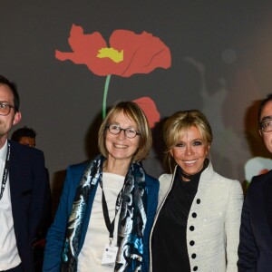 Jean-Luc Martinez, Brigitte Macron, Francoise Nyssen - Visite du Louvre Abu Dhabi, le 8 novembre 2017.