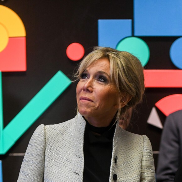 Brigitte Macron - Visite du Louvre Abu Dhabi, le 8 novembre 2017.