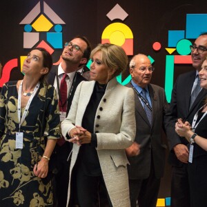 Brigitte Macron - Visite du Louvre Abu Dhabi, le 8 novembre 2017.