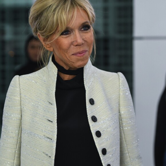 Brigitte Macron - Visite du Louvre Abu Dhabi, le 8 novembre 2017.