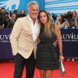 David Ginola et sa femme Coraline - Avant-première du film "Everest" et soirée d'ouverture lors du 41ème Festival du film américain de Deauville, le 4 septembre 2015.