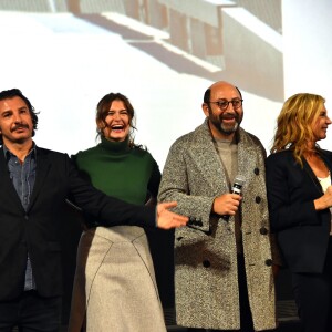 Exclusif - Michaël Youn, Oriane Deschamps (la fille de M. Laroque), Kad Merad et Michèle Laroque - Présentation du film de M. Laroque "Brillantissime" en avant-première à Nice aux Pathé Cinémas, le 10 novembre 2017. © Bruno Bebert/Bestimage