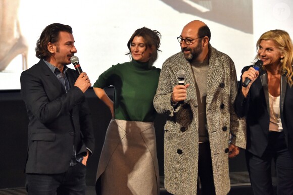 Exclusif - Michaël Youn, Oriane Deschamps (la fille de M. Laroque), Kad Merad et Michèle Laroque - Présentation du film de M. Laroque "Brillantissime" en avant-première à Nice aux Pathé Cinémas, le 10 novembre 2017. © Bruno Bebert/Bestimage