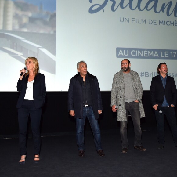 Exclusif - Michaël Youn, Oriane Deschamps (la fille de M. Laroque), Françoise Fabian, Gérard Darmon, Michèle Laroque et Kad Merad - Présentation du film de M. Laroque "Brillantissime" en avant-première à Nice aux Pathé Cinémas, le 10 novembre 2017. © Bruno Bebert/Bestimage