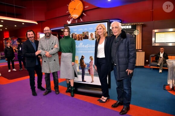 Exclusif - Michaël Youn, Oriane Deschamps (la fille de M. Laroque), Françoise Fabian, Gérard Darmon, Michèle Laroque et Kad Merad - Présentation du film de M. Laroque "Brillantissime" en avant-première à Nice aux Pathé Cinémas, le 10 novembre 2017. © Bruno Bebert/Bestimage