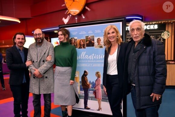 Exclusif - Michaël Youn, Oriane Deschamps (la fille de M. Laroque), Françoise Fabian, Gérard Darmon, Michèle Laroque et Kad Merad - Présentation du film de M. Laroque "Brillantissime" en avant-première à Nice aux Pathé Cinémas, le 10 novembre 2017. © Bruno Bebert/Bestimage