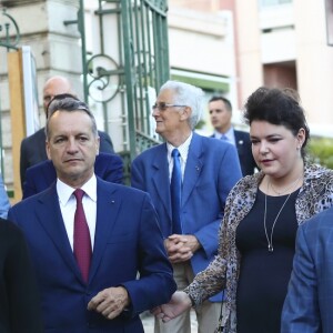 La princesse Charlene et le prince Albert II de Monaco avec la princesse Gabriella et le prince Jacques durant le traditionnel pique-nique des Monégasques au parc Princesse Antoinette à Monaco le 1er septembre 2017. © Claudia Albuquerque/Bestimage