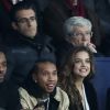 Le rappeur Tyga proche du top model Barbara Palvin - Célébrités dans les tribunes du parc des princes lors du match de football de ligue 1, Paris Saint-Germain (PSG) contre FC Nantes à Paris, France, le 18 novembre 2017. Le PSG a gagné 4-1.
