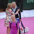 Martina Navratilova et Jana Novotna en juin 2012 à Roland-Garros. Jana Novotna est morte à 49 ans le 19 novembre 2017, des suites d'un cancer.