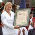  Jana Novotna lors de son intronisation au Tennis Hall of Fame, le 9 juillet 2005 à Newport, Rhode Island. L'ex-championne est morte à 49 ans le 19 novembre 2017, des suites d'un cancer. © Nicolas Khayat/ABACAPRESS.COM 