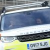 Le prince William au volant d'un Discovery lors de sa visite de l'usine Jaguar Land Rover de Solihull à Birmingham le 22 novembre 2017.