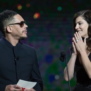 Joeystarr et Anna Mouglalis - 42e cérémonie des César à la salle Pleyel à Paris le 24 février 2017. © Olivier Borde / Dominique Jacovides / Bestimage