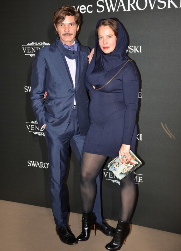 Elie Top et Olympia Le Tan - Dîner d'inauguration du "Vogue Fashion Festival 2017 avec Swarovski" à l'hôtel Potocki à Paris, le 23 novembre 2017. © Ramsamy Veeren/Bestimage