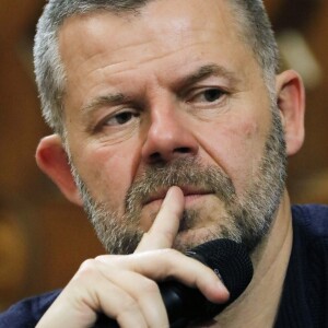 Eric Naulleau, aux côtés de l'écrivain Jean-Michel Delacomptée, participe à une rencontre au Centre Universitaire Méditerranéen à Nice. Le 21 janvier 2016