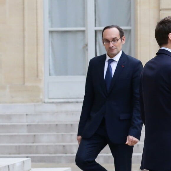 Le Président de la République, Emmanuel Macron reçoit le premier ministre du Gouvernement régional du Kurdistan, Nechirvan Barzani, pour un entretien au Palais de l'Elysée Paris, France, le 2 décembre 2017. © Stephane Lemouton / Bestimage