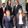 Archives - Nicolas Sarkozy et Carla Bruni quittent le Palais de l'Elysée sous le regard de François Hollande et Valérie Trierweiler après la passation de pouvoir, le 15 mai 2012