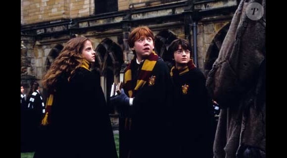 Harry Potter et la Chambre des secrets (2002) : Emma Watson, Rupert Grint et Daniel Radcliffe