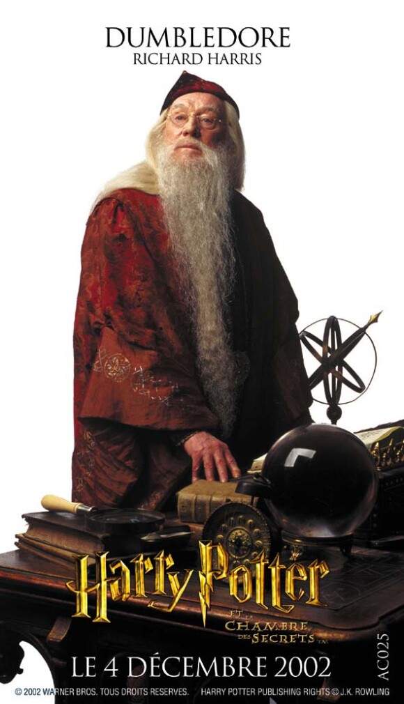 Harry Potter et la Chambre des secrets (2002) : Richard Harris est Albus Dumbledore