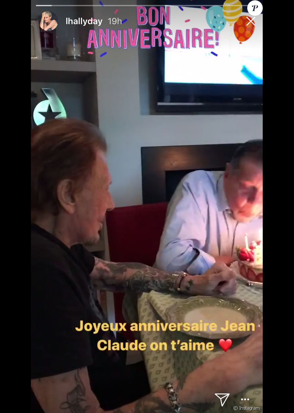 Jean Claude Camus Celebrant Ses 79 Ans Avec Son Ami Johnny Hallyday En Presence De Patrick Bruel Et Laeticia Hallyday Au Domicile Du Rockeur A Marnes La Coquet Purepeople