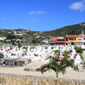 Exclusif - Illustration du cimetière de Lorient, à Saint Barthélemy, où sera enterré Johnny Hallyday. Le 7 décembre 2017.