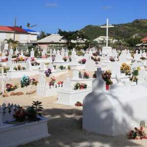 Exclusif - Illustration du cimetière de Lorient, à Saint Barthélemy, où sera enterré Johnny Hallyday. Le 7 décembre 2017.