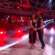 Tatiana Silva et Christophe Licata lors du prime de demi-finale de "Danse avec les stars 8" (TF1), le 9 décembre 2017.