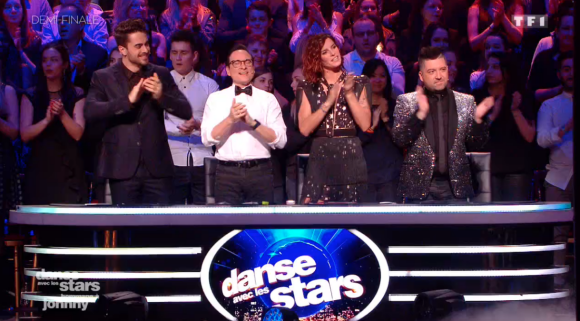Les juges lors du prime de demi-finale de "Danse avec les stars 8" (TF1), le 9 décembre 2017.