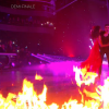Tatiana Silva, Christophe Licata et Fauve Hautot lors du prime de demi-finale de "Danse avec les stars 8" (TF1) le 9 décembre 2017.