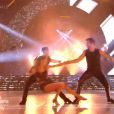 Agustin Galiana, Candice Pascal et Jean-Marc Généreux lors de la demi-finale de "Danse avec les stars 8" (TF1) le 9 décembre 2017.