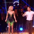 Elodie Gossuin et Christian Millette face à Tatiana Silva et Christophe Licata lors de la demi-finale de "Danse avec les stars 8" (TF1) le 9 décembre 2017.