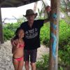 Johnny Hallyday et sa fille Jade lors de vacances à Saint-Barthélemy, Instagram.