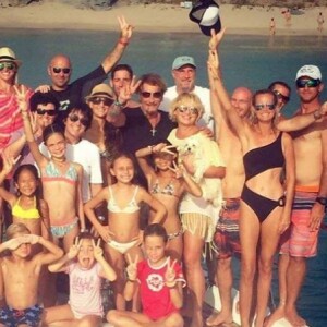 Johnny et Laeticia Hallyday lors de vacances à Saint-Barthélemy, Instagram, le 3 septembre 2015.