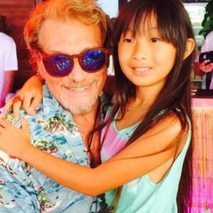 Johnny Hallyday et sa fille Jade lors de vacances à Saint-Barthélemy, Instagram, le 3 août 2015.
