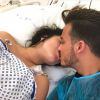 Jazz et Laurent à l'hôpital pour l'acccouchement, mardi 12 décembre 2017, Instagram