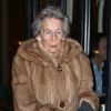 Andrée Sarkozy - Nicolas Sarkozy fête son 58eme anniversaire avec ses amis au restaurant Giulio Rebellato à Paris le 28 Janvier 2013.