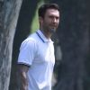 Exclusif - Adam Levine fait du golf avec des amis à Rio de Janeiro au Brésil, le 18 septembre 2017